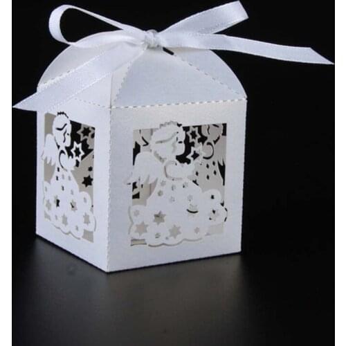 Party Supplies Angle Girl Candy Box Paper Packaging Bags Gifts For Guests Baby Shower Birthday Wedding Gender Reveal Favors