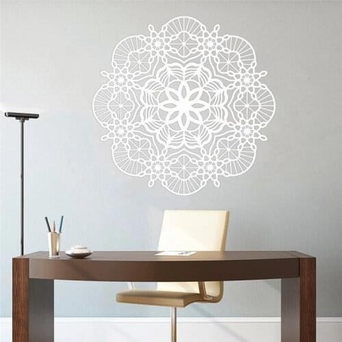 Vinyl Mandala Wall Decal for Yoga Studio decoration Mandala Flower Wall Decals waterproof Mandala Wall Decor sticker