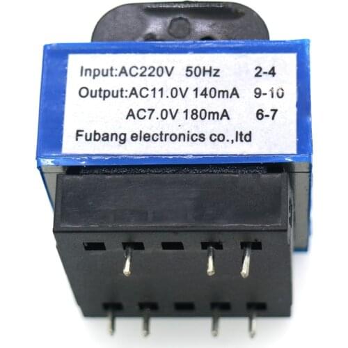 High quality new microwave oven transformer AC 220V to 11V/7V 140mA/180mA 7-pin of Microwave Oven Parts