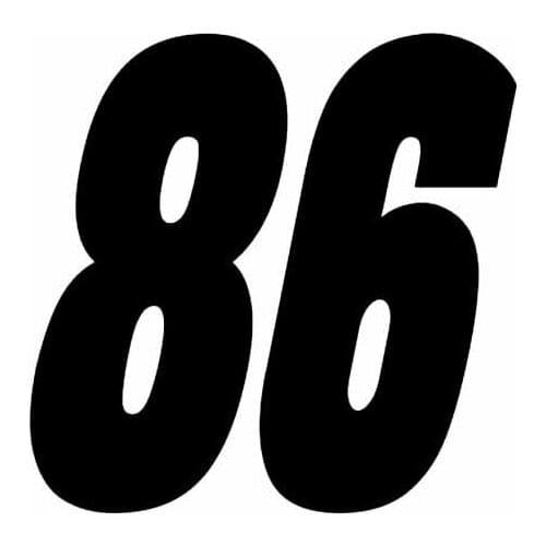 Funny Fashion Number 86 High-quality KK Decal Cover Scratches Car Sticker Pvc Car Decal