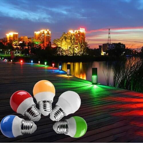 1PCS Colorful E27 3W Led Bulb 220V Energy Saving Led Lamp 5 Colors For Party Holiday Christmas Tree Decoration Led Lights