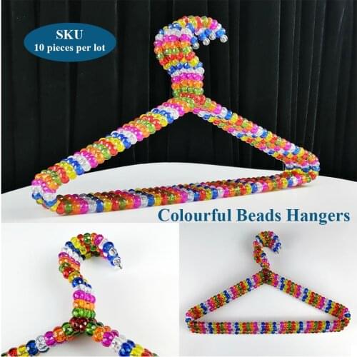 Factory direct sale colorful plastic beads women clothing store display beads hangers