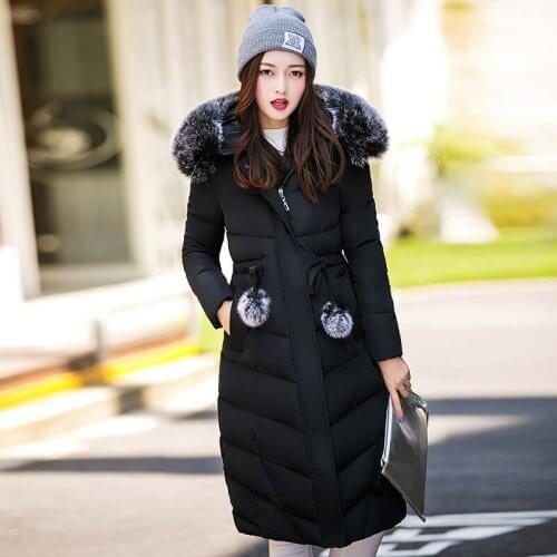 2019 Thickening Lengthen Fund Cotton-padded Clothes Woman Will Code Down Cotton. Self-cultivation Hair Bulb Loose Coat