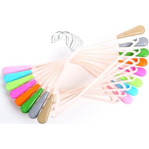 41cm 20 pcs/lot Quality Plastic Anti-skid Shoulder Seamless Clothes Hangers Dry-wet Coat Hanger with 360°Flexible Hook