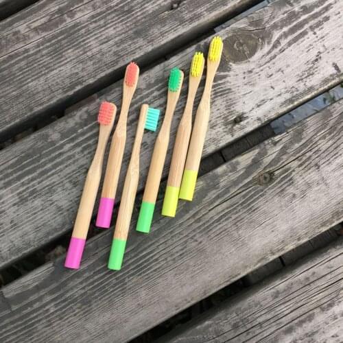 5 pack Kids Bamboo Toothbrushes Soft Bristles eco friendly cepillo dientes bambu Oral Care Toothbrush clareador de dente