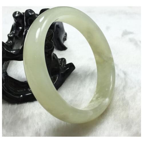 60mm 100% Natural Fashion China Beautiful Green stone Bangle Braceletstyle Fine jewe Noble 100% Natural stone