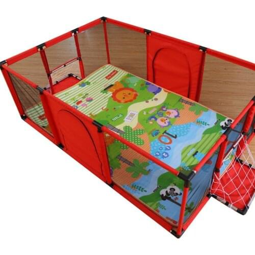 Children Play Fence Baby Playpen Large Indoor Game Fence with Crawling Pad Playmat Kids Activity Safety Game Playpen for Baby