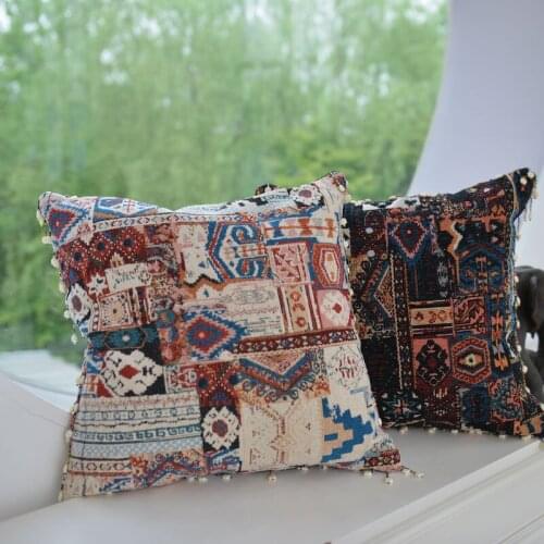 DUNXDECO Bohemia Tassel Cushion Cover For Couch Out Door Decorative Pillow Case Retro National Geometric Sofa Chair Bed Coussin