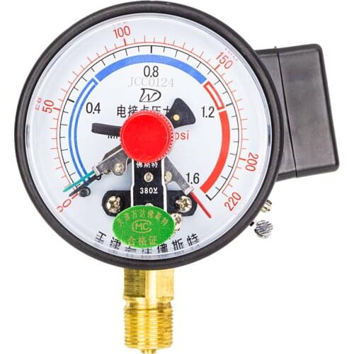 YX100 electric contact pressure negative pressure vacuum gauge 1.6 electronic control water pressure gauge