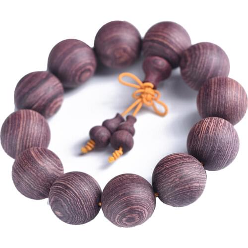 Purple flower pear bead purple oil pear purple oil bottom comparable to Hainan Huanghua pear bracelet bracelet men and women