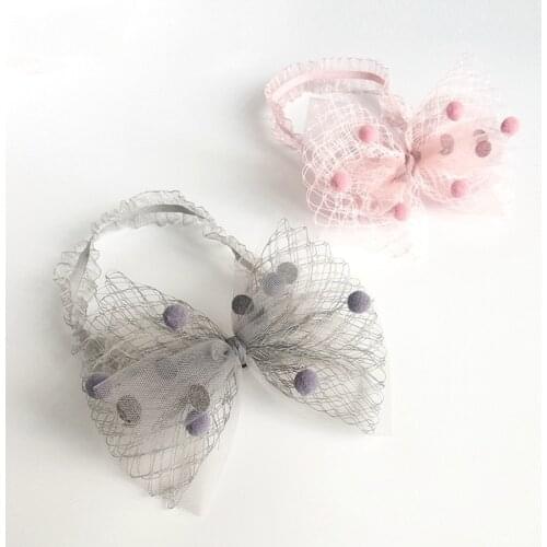 Summer Lace Baby Hairbands Big Bows Girls Lovely Headband Thin Soft Headwear Children Outdoor Stage Hair Accessories Photo Props