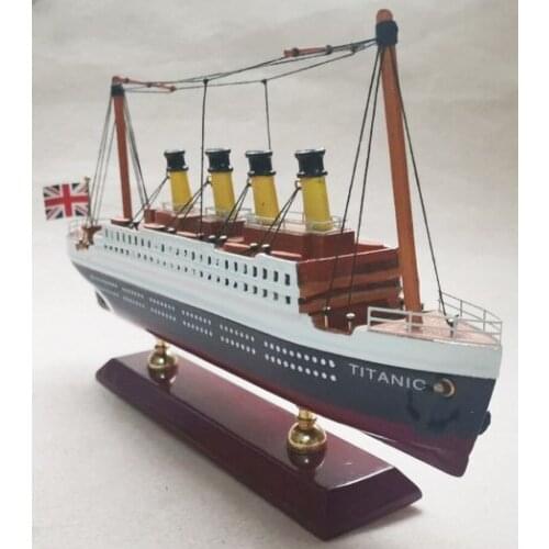 35CM Model Decoration Wood Sailing Boat Wooden Titanic Cruise Ship Craft Creative Home Decor Living Room Decoration Sunchamo