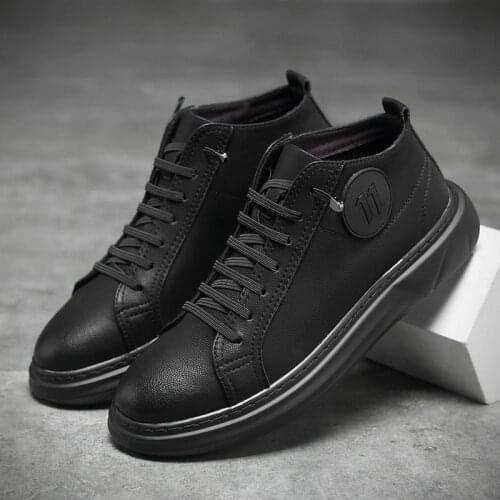 Ital Design Men Shoes Brand Casual Shoes Mens Footwear black Solid Lace-up Microfiber Leather Flats sneaker Shoes A21-67Z