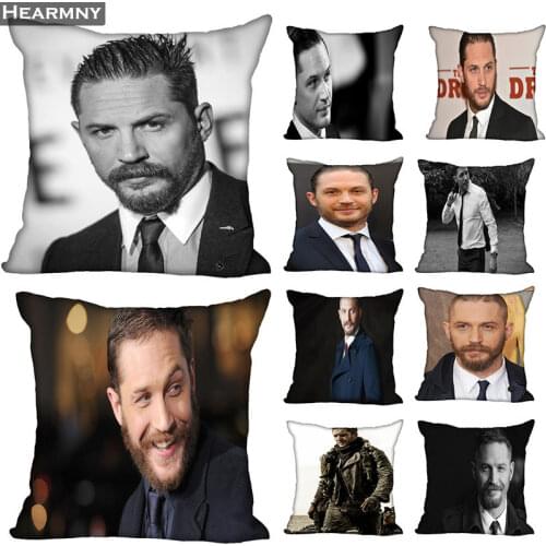 New Arrival Tom Hardy Pillow Cover Bedroom Home Office Decorative Pillowcase Square Zipper Pillow cases Satin Soft No Fade