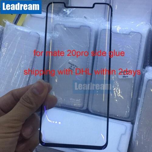 Wholesale 500pcs 3D Side Glue Tempered Glass For Hua wei mate 20 pro P30 pro screen protector Glass