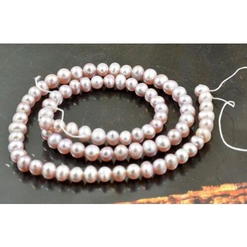 Unique Pearls jewellery Store,5-6mm Natural Lavender Freshwater Pearl Loose Beads One Full Strand DIY Jewelry LS3-0123