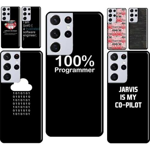 Programmer Code Software Phone Case For Samsung Galaxy S8 S9 S10 Plus S20 FE Note 10 Plus Note 20 Ultra S21 Coque