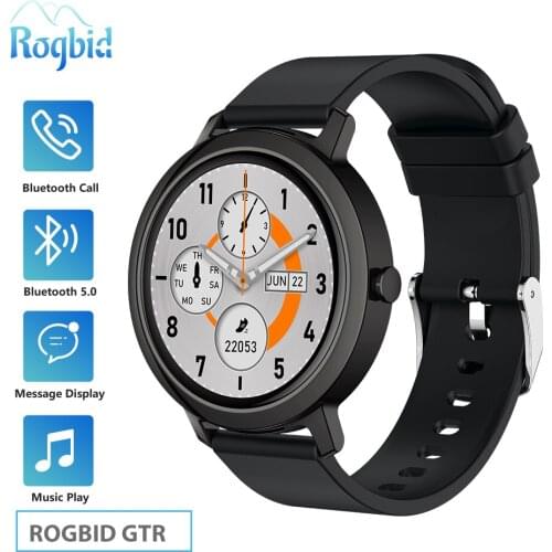 Rogbid GTR Smartwatch 2020 Bluetooth Call Music Play TWS Metal Smart Watch Waterproof IOS Android Global Version Clock Men Women