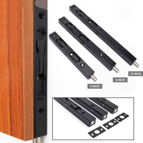Door Flush Bolt Concealed Safety Door Lock For French Doors,Composite Doors,Wood Doors,Double Doors,Dummy Doors Black