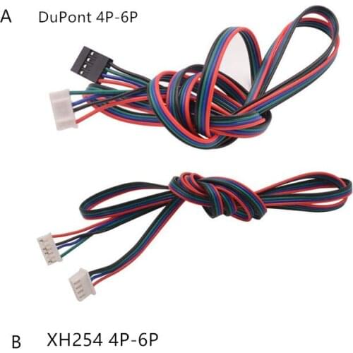 LINK CNC Nema17 stepper motor cable 6pin 4pin stepping connection line 26AWG length 2000mm