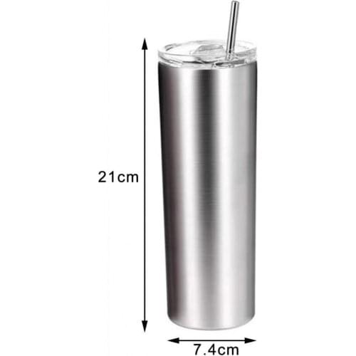 20OZ Water Cup Eco-friendly Double Layer Stainless Steel Insulated Tumbler with Straw for Home