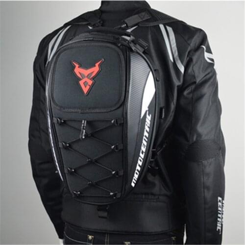 MOTOCENTRIC Motorcycle Tail Bag Waterproof Motocross Backpack Multi-functional Back Seat Bag Luggage Black Motor Package
