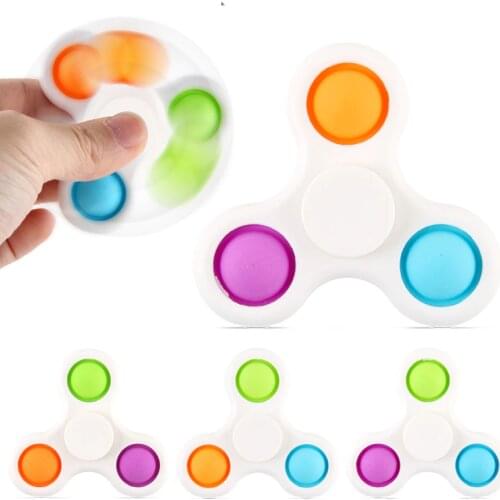 1PCS Simple Dimple Fidget Spinner Anti Stress Toys Relief Pop Push Bubble Sensory Toy Kids Adults Early Educational Autism