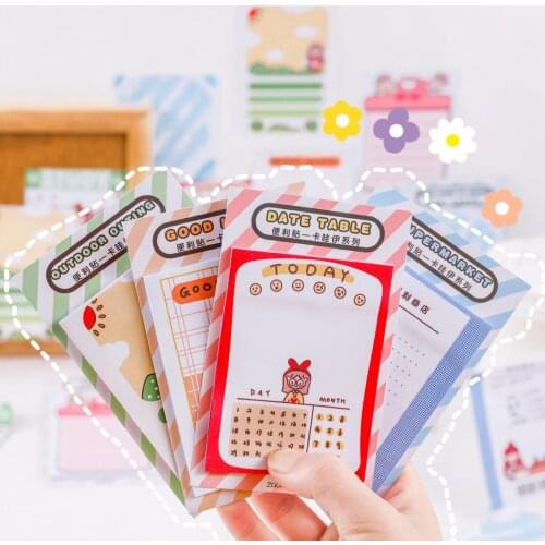 1 Pack Daily Notes Kawaii Series Creative Hand-book Message Note N Times Sticky Memo