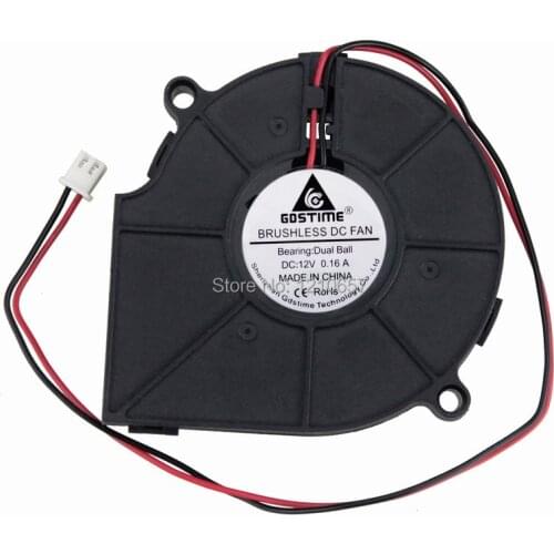10 PCS LOT Gdstime Ball Bearing 7.5cm 75mm x 15mm 12V DC Brushless Blower Turbo Cooling Cooler Fan