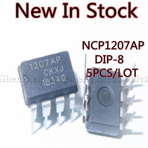 5PCS/LOT NEW 1207AP NCP1207AP DIP-8 DIP8 Power management chip