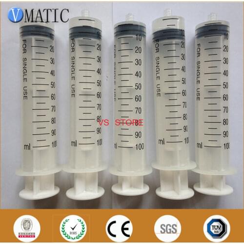 Free Shipping 100ml 100cc Glue Dispensing Plastic Liquid Dispenser Syringe Needle Industrial Glues Hand Manual Syringe