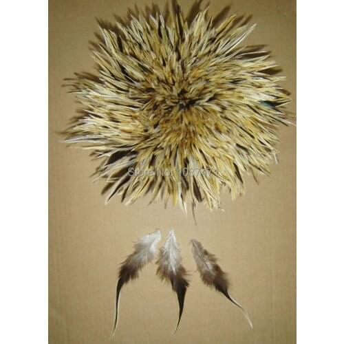 Free shipping 100pcs 12-16cm natural color chicken rooster cock plumage feathers for clothing jewelry making bulk sale fly tying