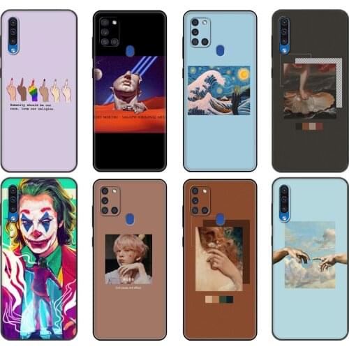 Black tpu Case For Samsung Galaxy A50 50S A30S A10 A01 A11 A21S A31 A41 A51 A71 M21 M30S S10 LITE Cover Great art aesthetic