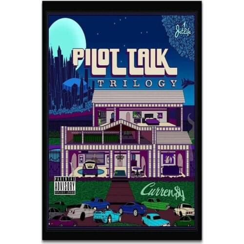 Curren$y Pilot Talk Trilogy Hip Hop Music Album Silk Fabric Wall Poster Art Decor Sticker Bright