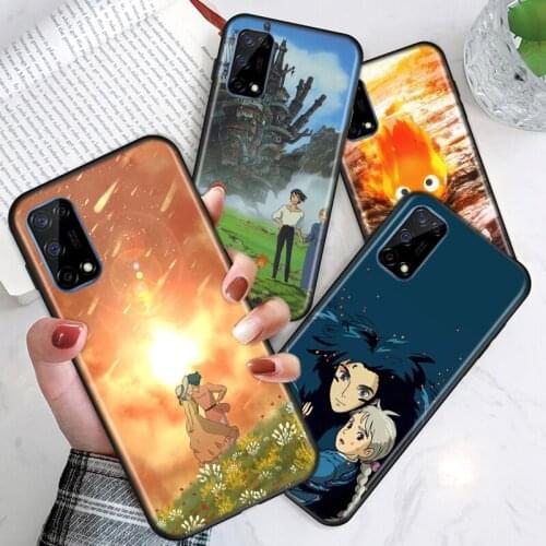 Howls Moving Castle For Realme V15 X50 X7 X3 superzoom X2 C17 C11 C3 7i 7 6i 6S 6 5 Narzo 20 5G Pro Soft Phone Case