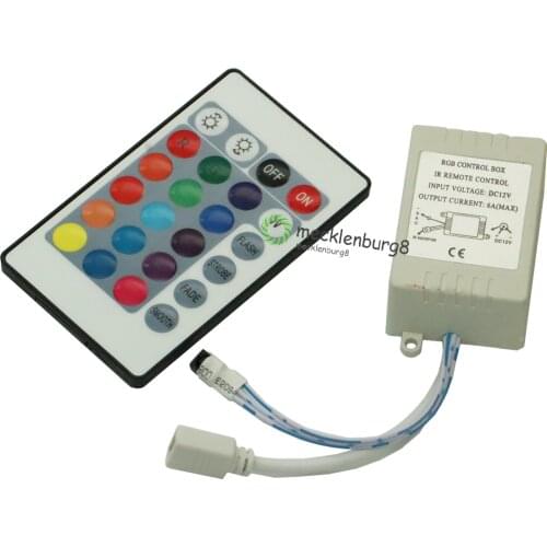 12V 24Key LED RGB IR RF Infrared Wireless Controller for SMD 5050 RGB LED Strip 12V 24 Keys Wireless Controller without Battery