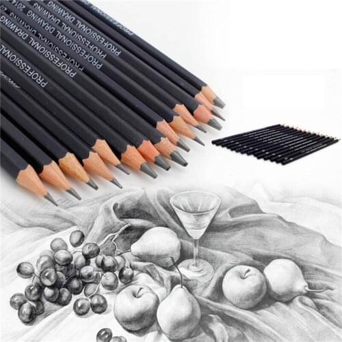 14Pcs/Set Sketch And Drawing Pencil Set HB 2B 6H 4H 2H 3B 4B 5B 6B 10B 12B 1B