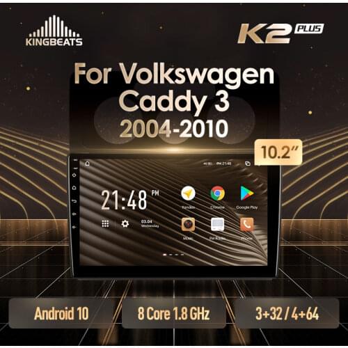 KingBeats Android Octa-Core head unit HU 4G in Dash Car Radio Multimedia Video Player Navigation GPS For Volkswagen Caddy 2K 3 III 2004 - 2010 no dvd 2 din Double Din Android Car Stereo 2din