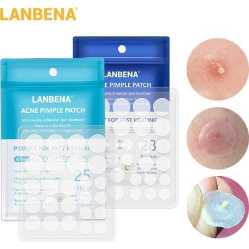 LANBENA 10 Bag Day + Night Acne Removal Pimple Patch Plant Extract Invisible Stickers Treatment Pimple Face Skin Care