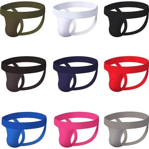 ADANNU Fashion Men Jockstraps gay soft underwear Sexy Men underwear penis pouch Push UP thong men G-string homme tanga hombre