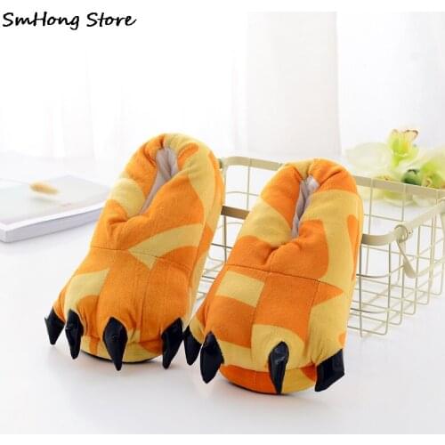 Baby Boy Girl Soft Warm Homewear Slippers Children Animal Paw Shoes Kigurumi Onesie Animal Griaffe Claw Funny Indoor Slippers