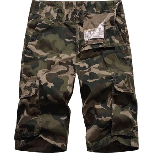 2020 New Camouflage Five-point Pants Overalls Trendy Mens Multi-pocket Casual Pants Military Pants