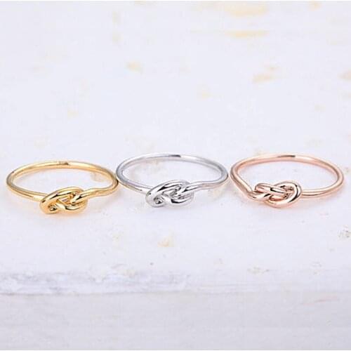 Wholesale 10pc/lot Simple Knot Ring Girls Women Mens Geometric Infinity Knuckle Ring Anillos Mujer