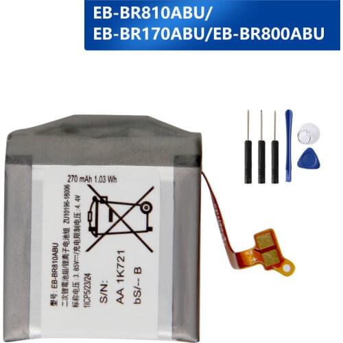 Original Replacement Battery EB-BR800ABU EB-BR170ABU EB-BR810ABU For Samsung Gear S4 SM-R800 SM-R810 SM-R805 R800 R810 472mAh