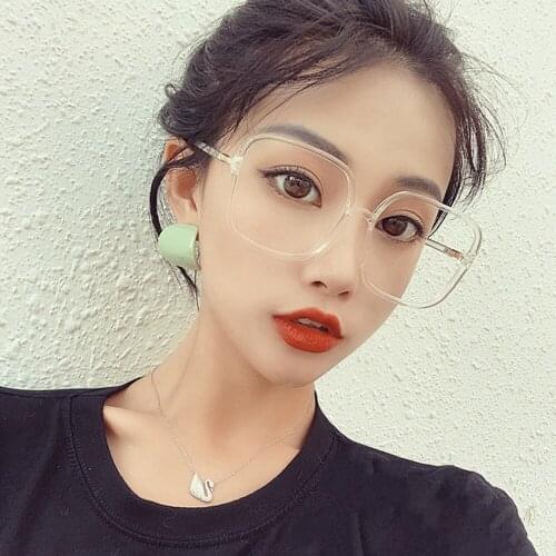 Plastic Frame Sunglasses Anti Blue Light Round Eyewear Blocking Glasses Optical Spectacle Eyeglass Oversized Women Sunglasses