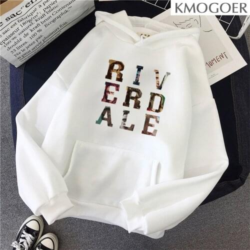 Riverdale letter portraits Casual Street Wear Women/Mens Fashion Hip Hop Cool Pullover Long Sleeve Tee Top Vintage Hoodie