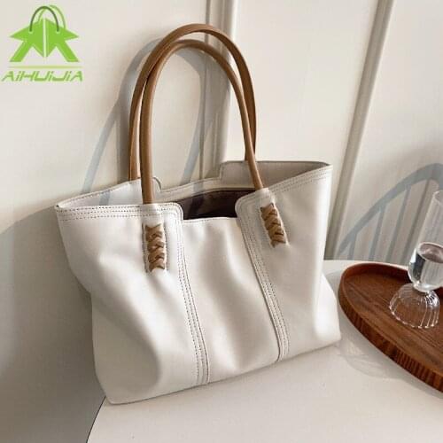 Simple Casual Pu Leather Women Shoulder Bag 2021 New Luxury Designer Lady Handbags Commuter Bag High Capacity Female Totes Bag