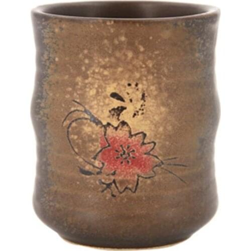 Retro creativity tea cup Japanese underglaze colored vintage ceramic tea bowl hotel restaurant and wind hand-painted water cup