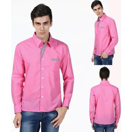 2021 Fashion Classic Style Mens Solid Shirts Long Sleeve Mens Casual Shirts Comfortable Breathable Mens Office-wear Clothing