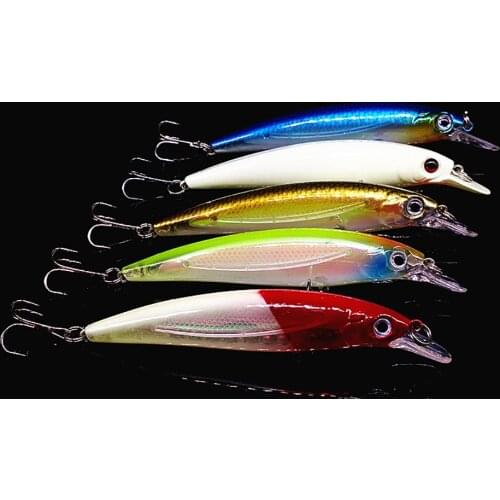11 cm 13.5g Bass fish Fishing Lure Minnow Hard Bait Treble Hook Pesca Tackle Lures baits Crank Cranbait swimbait wobbler 3D Eyes